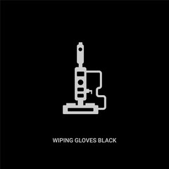 white wiping gloves black pair vector icon on black background. modern flat wiping gloves black pair from cleaning concept vector sign symbol can be use for web, mobile and logo.