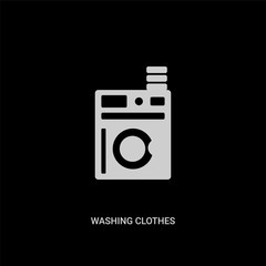 white washing clothes vector icon on black background. modern flat washing clothes from cleaning concept vector sign symbol can be use for web, mobile and logo.