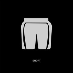 white short vector icon on black background. modern flat short from clothes concept vector sign symbol can be use for web, mobile and logo.