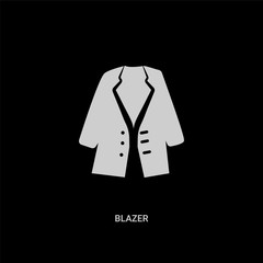 white blazer vector icon on black background. modern flat blazer from clothes concept vector sign symbol can be use for web, mobile and logo.