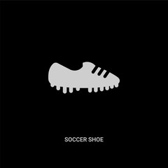 white soccer shoe vector icon on black background. modern flat soccer shoe from clothes concept vector sign symbol can be use for web, mobile and logo.