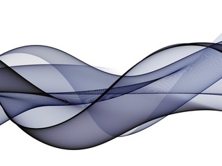 Abstract blue smooth wave motion illustration 