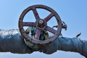 Oil pump and pipeline in oil field