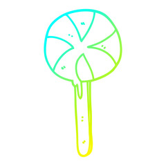 cold gradient line drawing cartoon lollipop