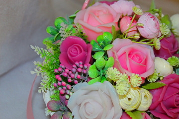 bouquet of pink roses