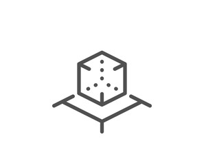 Augmented reality line icon. VR simulation sign. 3d cube symbol. Quality design element. Linear style augmented reality icon. Editable stroke. Vector