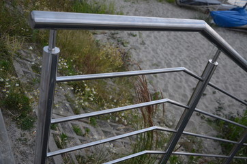 stal nierdzewna, poręcz , ogrodzenie , stal ,  © Szymon