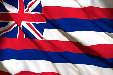 3d rendering of Hawaii State flag
