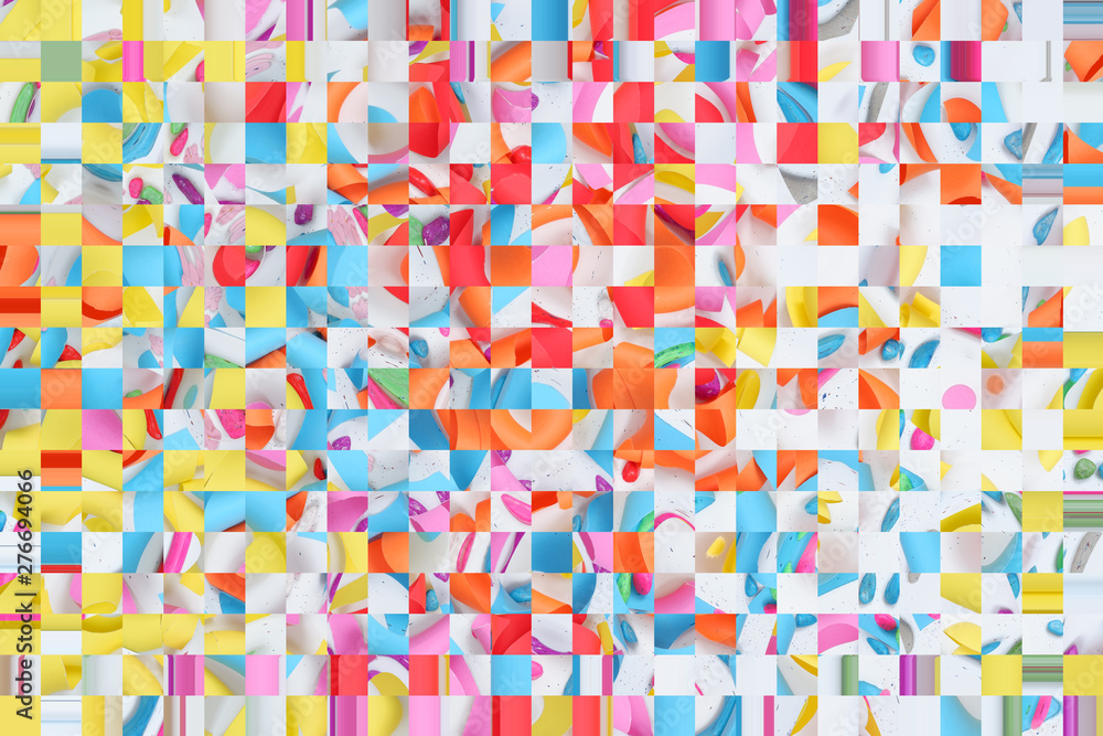Poster abstract background with confetti