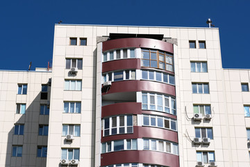 Facade of a modern high-rise house