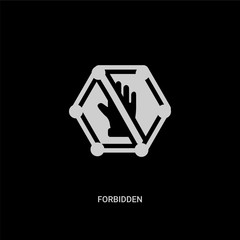 white forbidden vector icon on black background. modern flat forbidden from signs concept vector sign symbol can be use for web, mobile and logo.