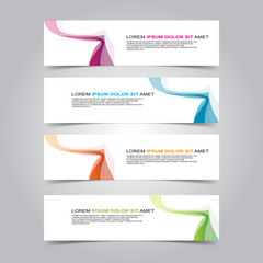 Fototapeta premium Vector Abstract banner web template
