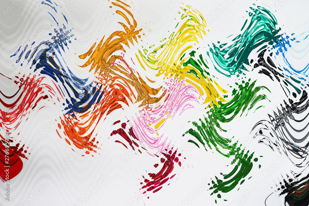 Aufkleber abstract wave colorful background and pattern