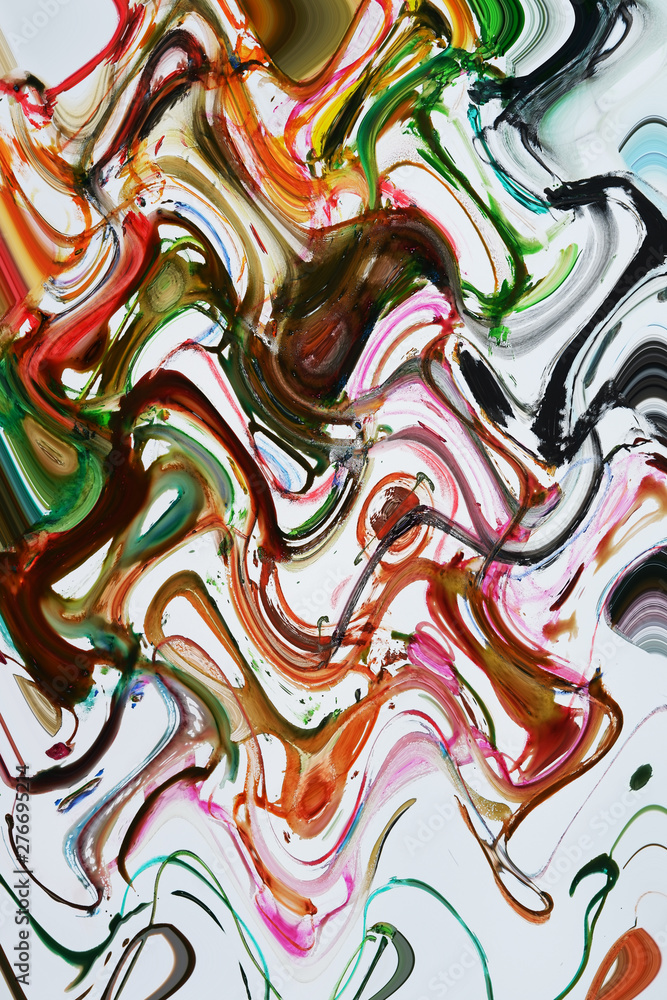 Aufkleber abstract wave colorful background and pattern