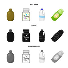 Vector illustration of plastic and container symbol. Collection of plastic and packaging stock symbol for web.