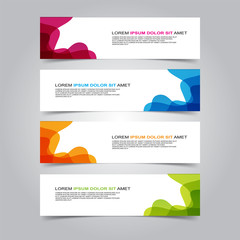 Fototapeta premium Vector Abstract banner web template