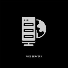 white web servers vector icon on black background. modern flat web servers from technology concept vector sign symbol can be use for web, mobile and logo.
