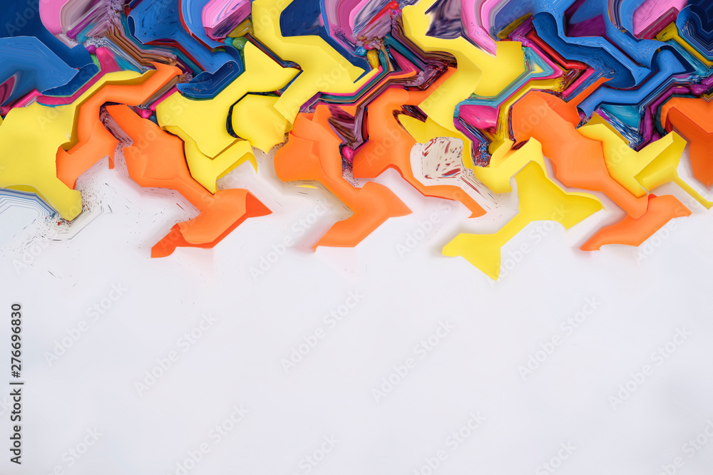 Aufkleber abstract wave colorful background and pattern