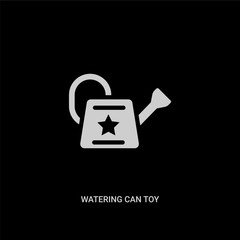 Obraz premium white watering can toy vector icon on black background. modern flat watering can toy from toys concept vector sign symbol can be use for web, mobile and logo.