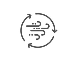 Wind energy line icon. Breeze sign. Ecology power symbol. Quality design element. Linear style wind energy icon. Editable stroke. Vector