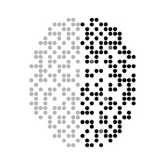 Brain logo, illustration, vector