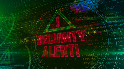 Security alert hologram illustration