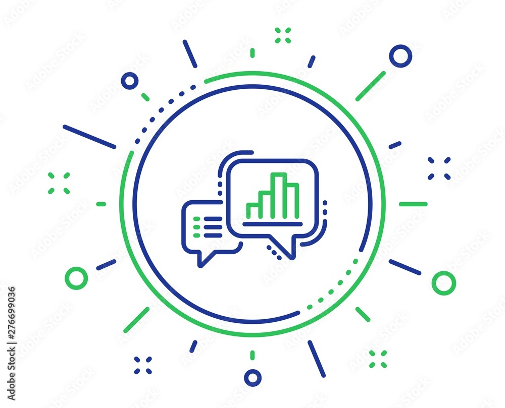 Poster graph line icon. column chart sign. growth diagram symbol. quality design elements. technology graph