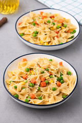 Pasta with vegetable food background