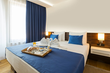 Interior of a hotel bedroom