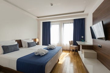 Interior of a hotel bedroom