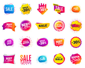 Obraz premium Sale banner. Special offer template tags. Cyber monday sale discount. Black friday shopping icons. Best ultimate offer badge. Super shopping discount icons. Mega banners set vector