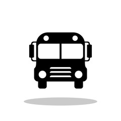 Bus icon in flat style. Bus symbol for your web site design, logo, app, UI Vector EPS 10.	