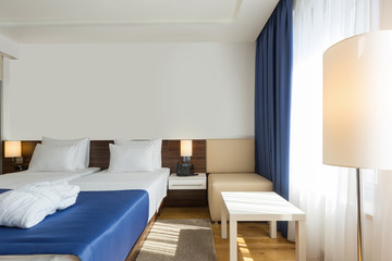 Interior of a hotel bedroom