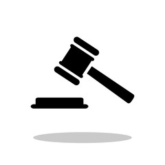 Judge Gavel / Judgement / Justice icon in trendy flat style. Vector Illustration EPS 10.