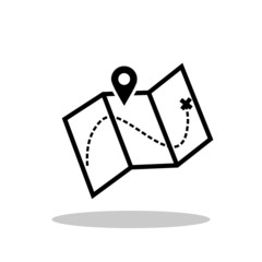 Location / Map icon in flat style. Location / Map symbol for your web site design, logo, app, UI Vector EPS 10.