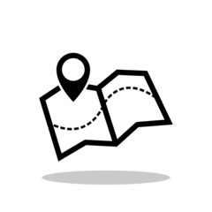 Location / Map icon in flat style. Location / Map symbol for your web site design, logo, app, UI Vector EPS 10.