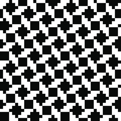 Abstract geometric background. Seamless pattern. Black and white texture. Monochrome ornament. Modern style graphic design decoration element.