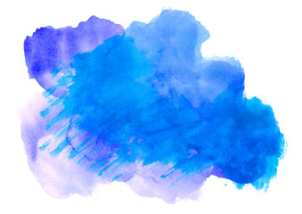 blue watercolor abstract brush strokes