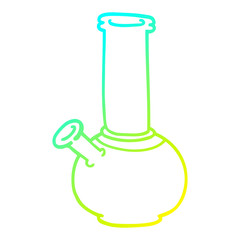 cold gradient line drawing cartoon bong