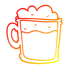warm gradient line drawing cartoon cup of blackberry