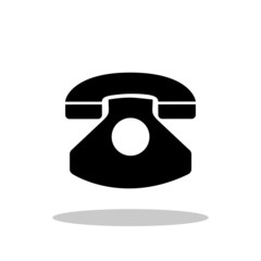 Classic phone icon in flat style. Retro phone symbol for your web site design, logo, app, UI Vector EPS 10.