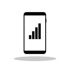 Phone - WIFI icon in flat style. Mobile internet symbol for your web site design, logo, app, UI Vector EPS 10.
