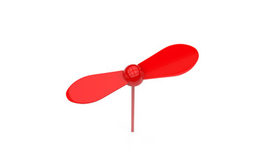 Blank promotional spinning dragonfly mock up template for branding, 3d illustration