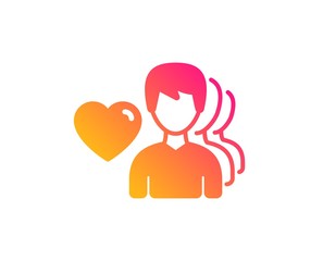 Couple Love icon. Group of Men sign. Valentines day symbol. Classic flat style. Gradient man love icon. Vector
