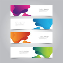 Fototapeta premium Vector Abstract banner web template
