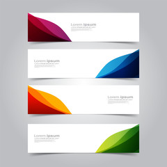 Fototapeta premium Vector Abstract banner web template
