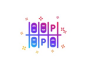 Parking place icon. Car park sign. Transport symbol. Dynamic shapes. Gradient design parking place icon. Classic style. Vector