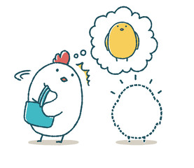 ゆるいひよこを見失ったにわとり