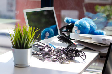 Cluttered desk 2