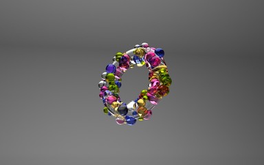 abstract glass sphere, 3d illustration